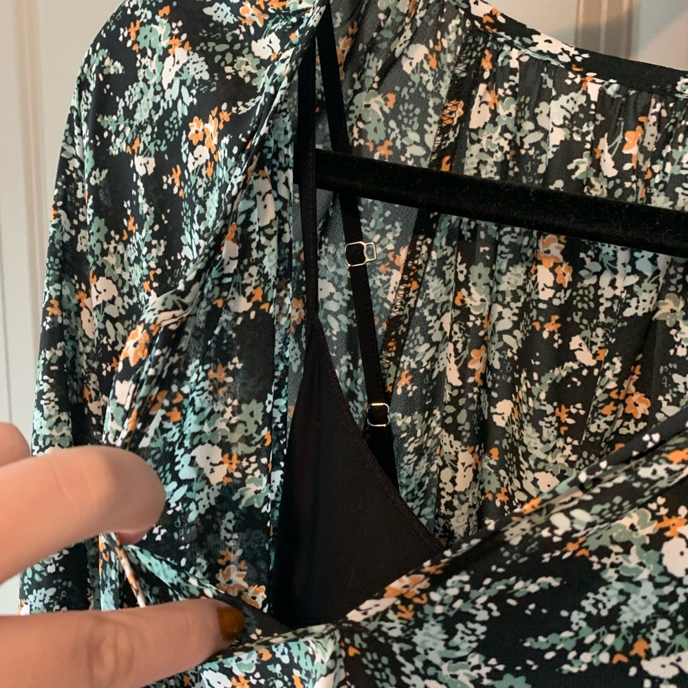 Banana Republic Swing Green Floral Shift Dress. Size medium. - Picture 5 of 7